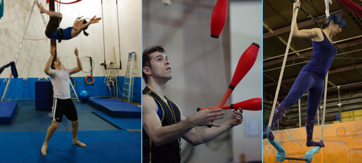 adults training at esh circus arts